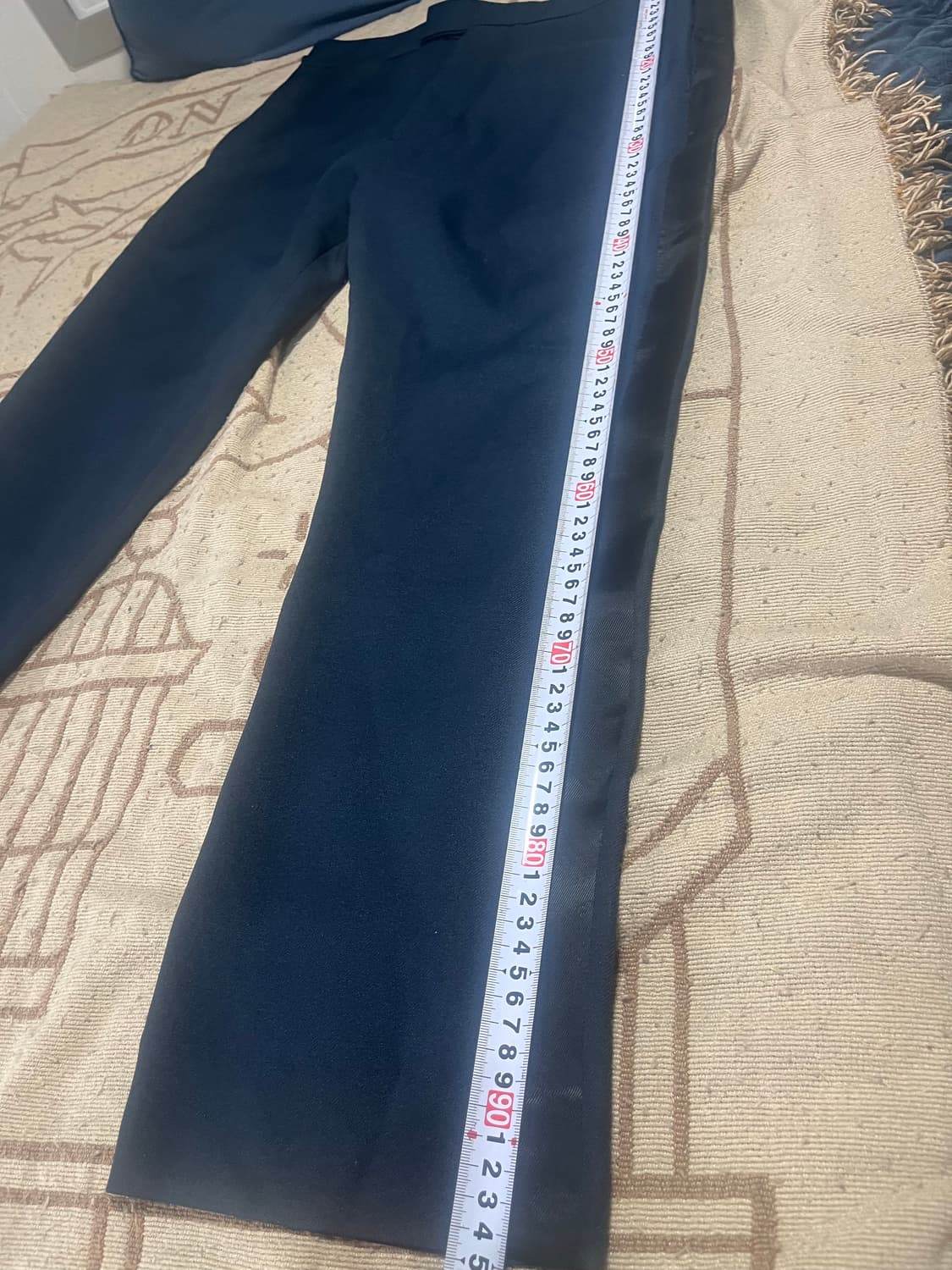 메종 마르지엘라 남성 네이비 투턱 트렉라인 와이드 슬랙스 50 상품이미지2