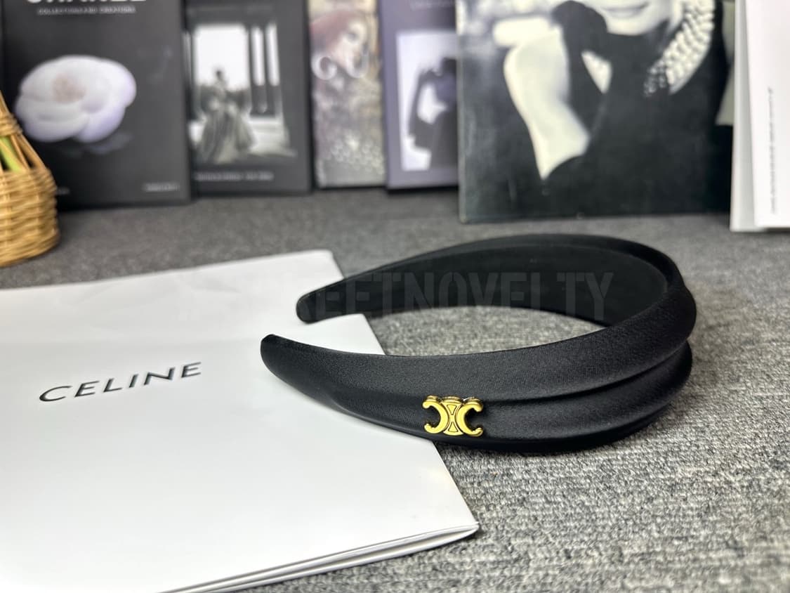 셀린느 실크 헤어밴드 블랙 상품이미지7