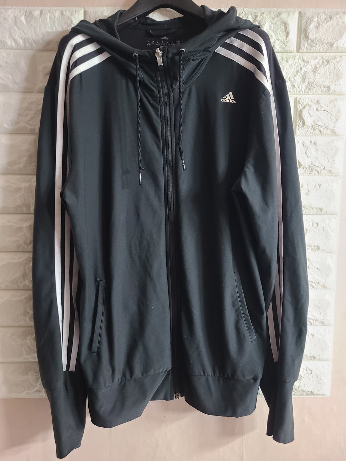 [수]아디다스 삼선 후드 집업 블랙(105) 상품이미지1