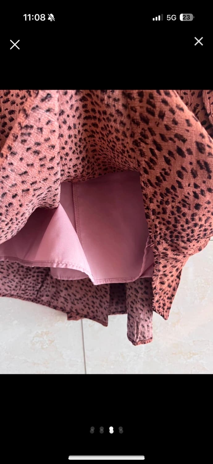 1회 착용) 핑크 호피 스커트 상품이미지3