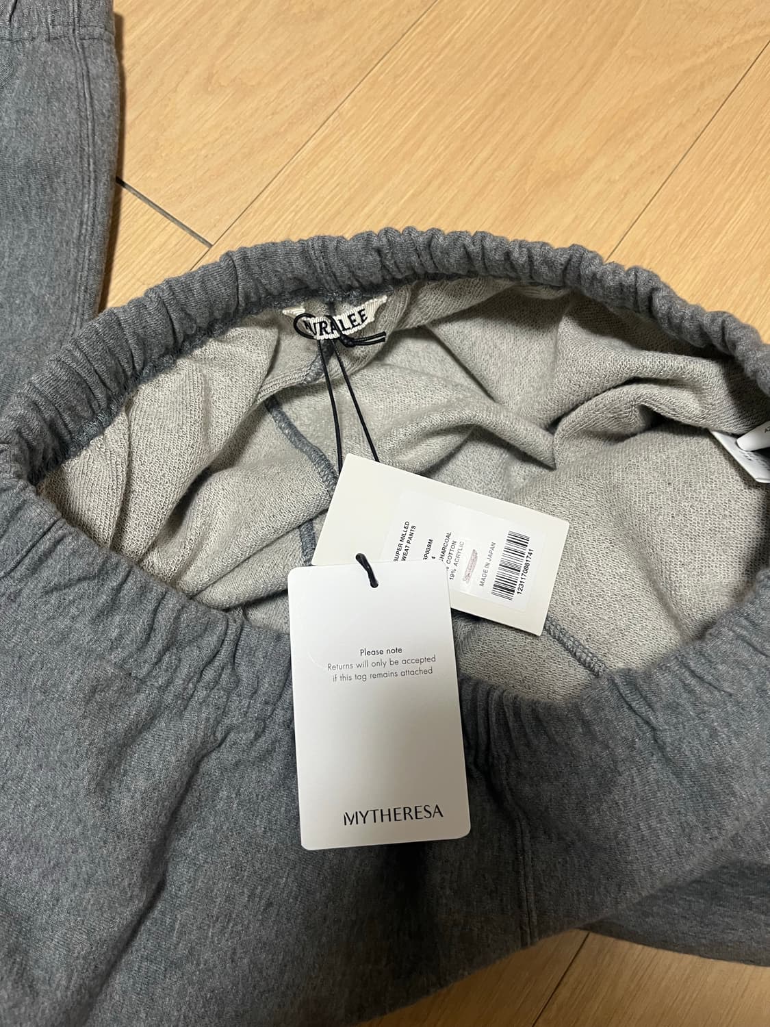 [4]오라리 슈퍼밀드 스웻팬츠 그레이 상품이미지5