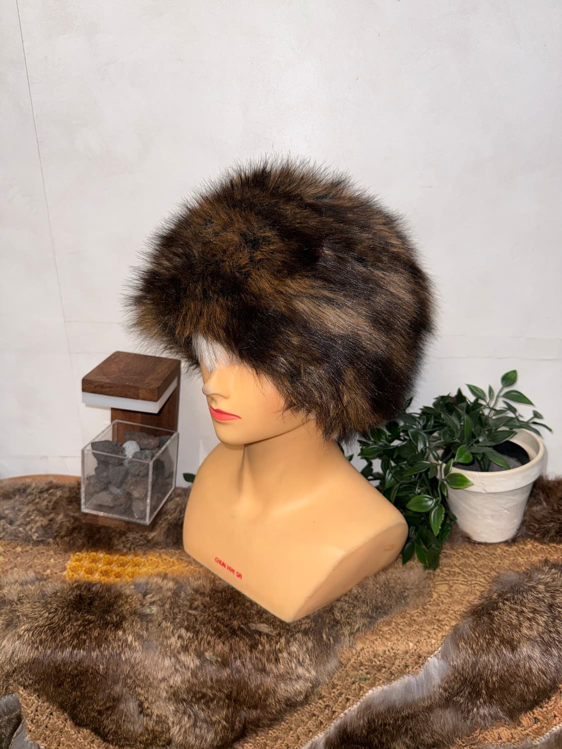 Mixed brown fur eskimo hat 상품이미지1