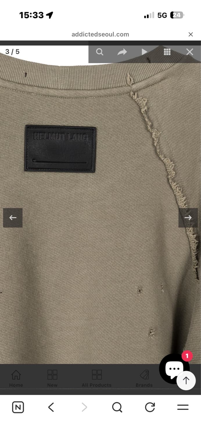 헬무트랭 DISTRESSED CREWNECK SAGE DUST [M] 상품이미지2