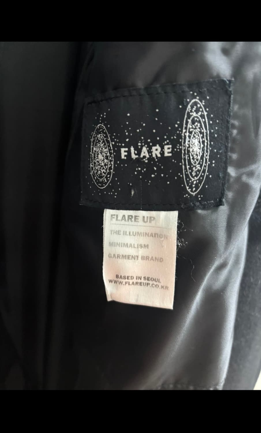 FLARE UP 블랙 오버사이즈 더블 롱 코트 상품이미지3