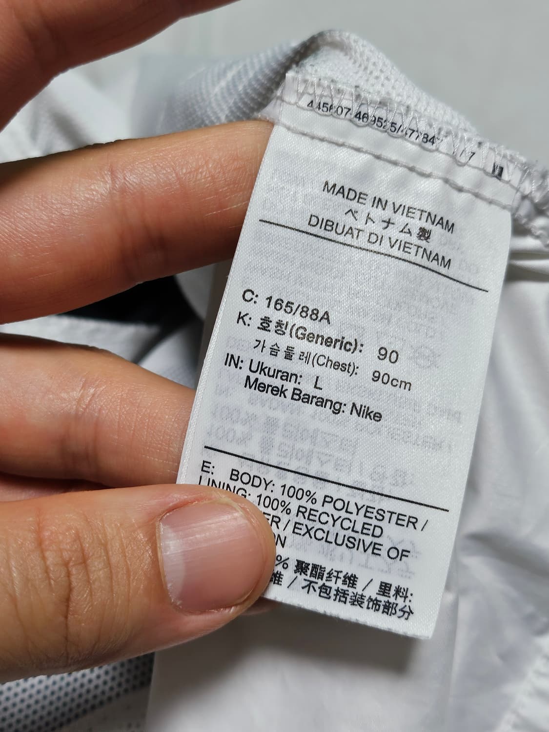 나이키 우먼스 우븐 크롭 바람막이 흰검 L 상품이미지6