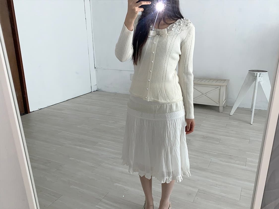 Ivory Lovely Ribbon Detail Top 상품이미지4