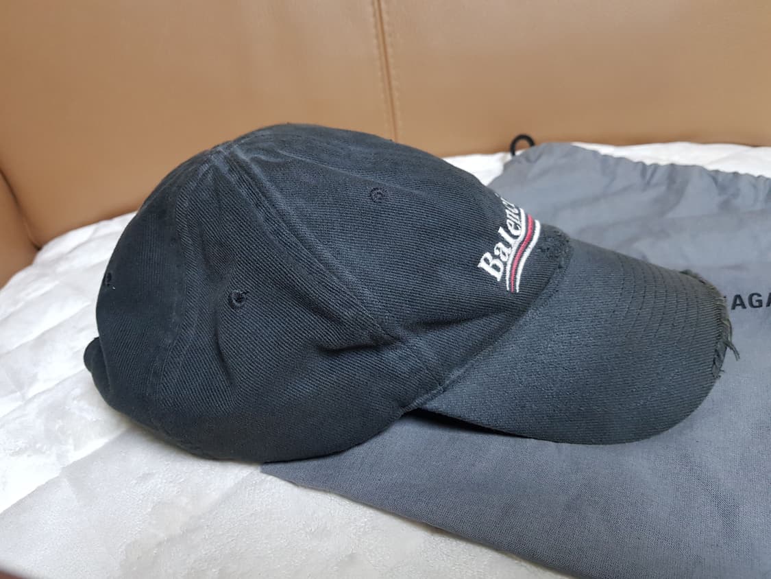 발렌시아가 디스트로이드 웨이브 모자 볼캡 블랙 상품이미지4