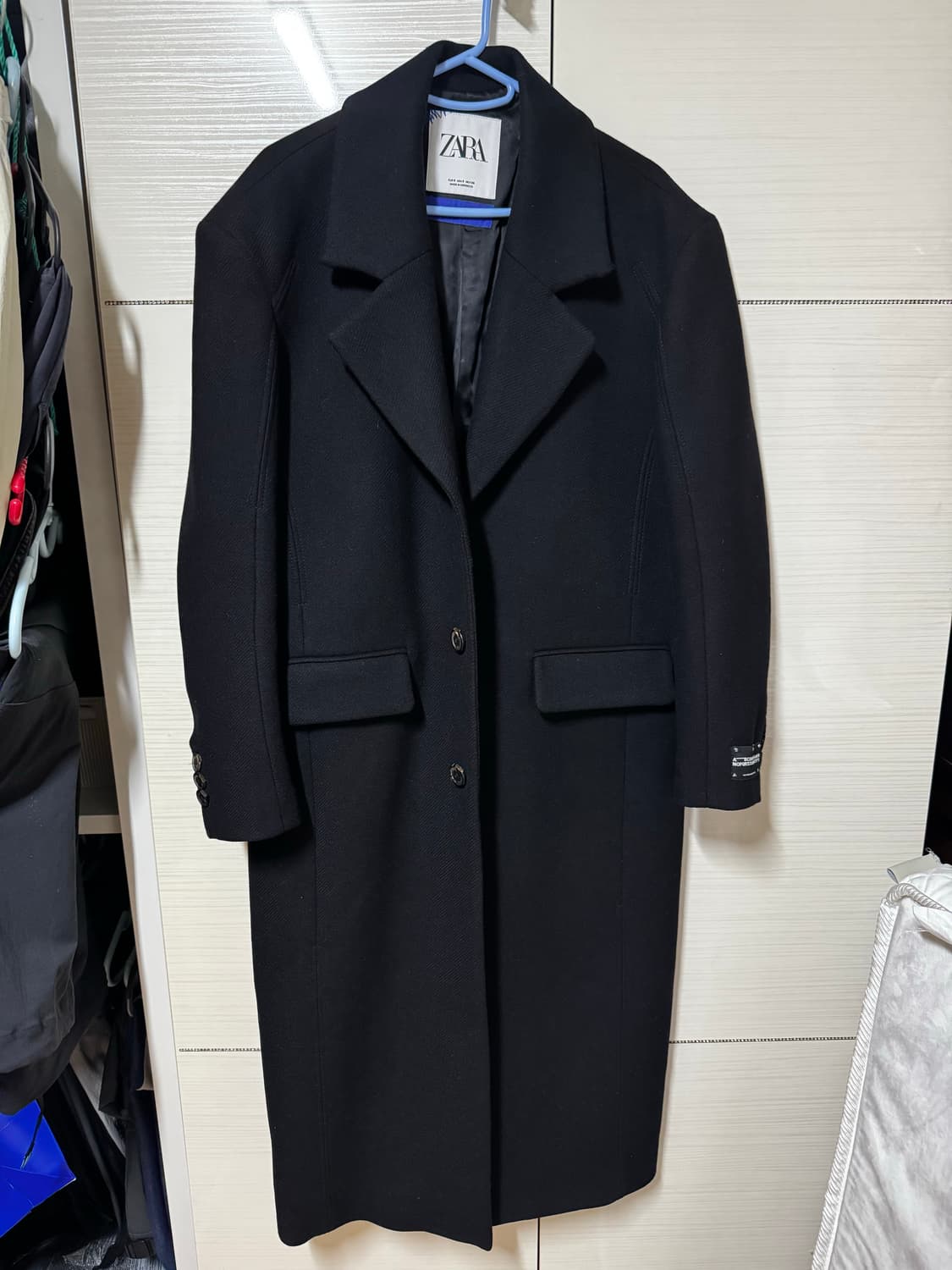 자라 x 아더에러 울 블렌드 오버사이즈 코트 블랙 상품이미지2