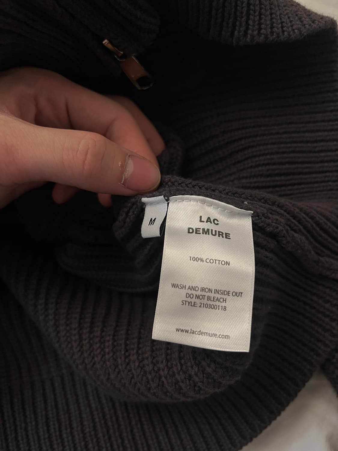 lac demure / 피셔맨 fisherman 니트 후드집업 / M 상품이미지7