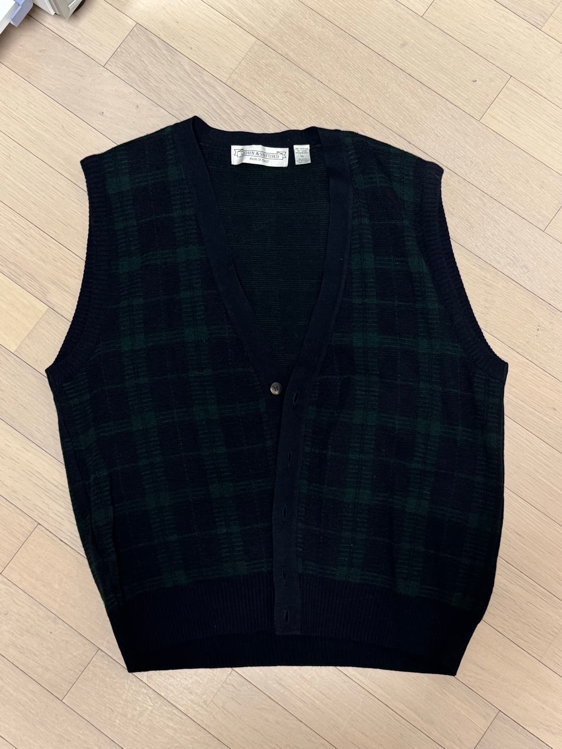 체크니트 조끼 상품이미지1