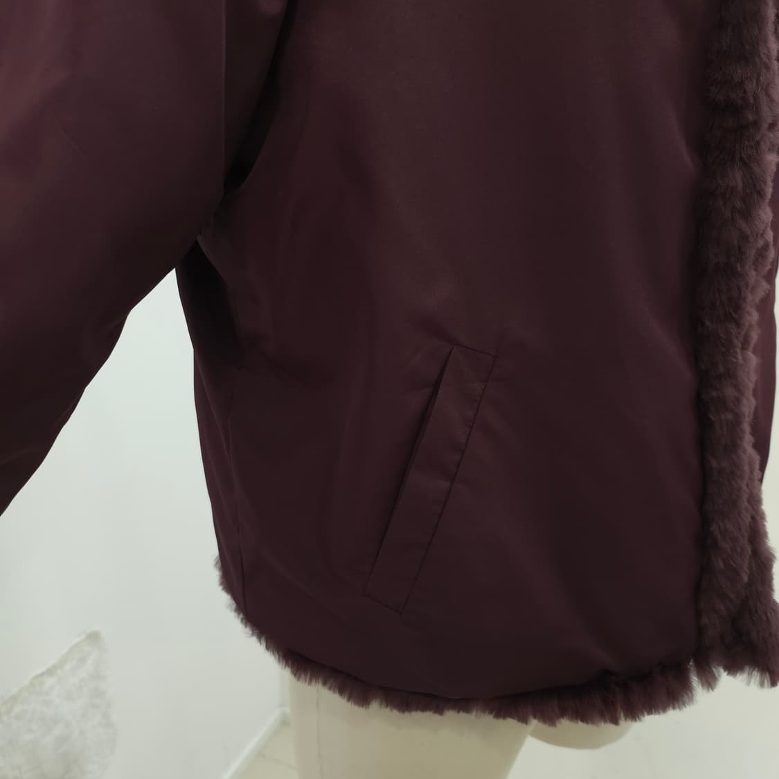 리얼 래빗퍼 리버시블 양면 퍼 자켓 상품이미지6