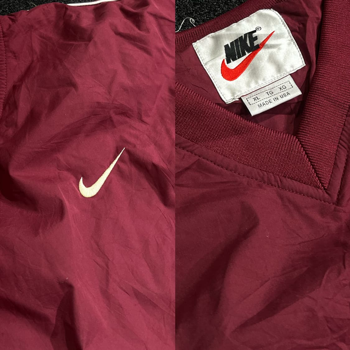 Nike burgundy big warm-up 상품이미지5