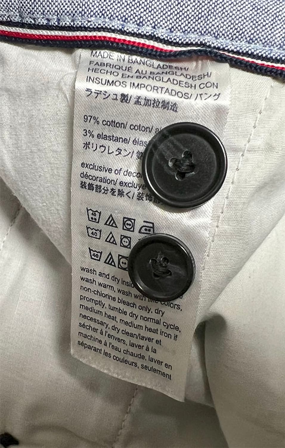 타미힐피거 남자 면바지 춘추 치노팬츠 캐주얼 솔리드스키니핏 스판 L 32 상품이미지5