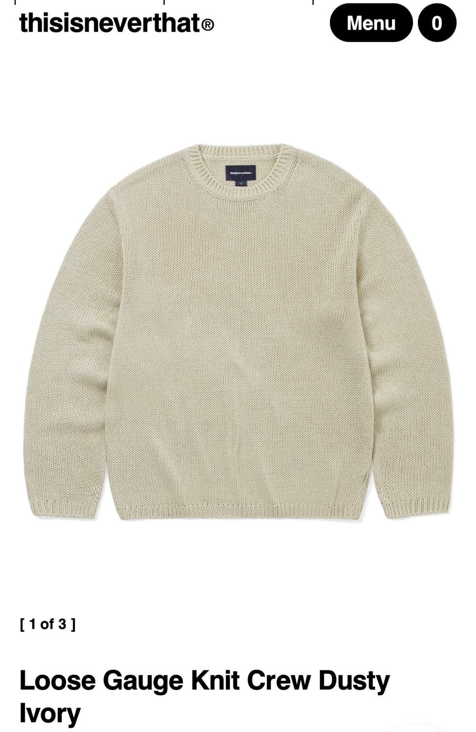 디스이즈네버댓) Loose Gauge Knit Crew M 상품이미지1