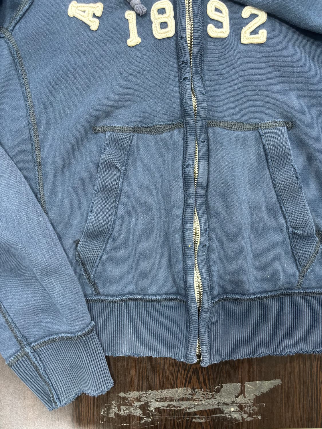 아베크롬비 네이비 기모 후드집업 빈티지 상품이미지7