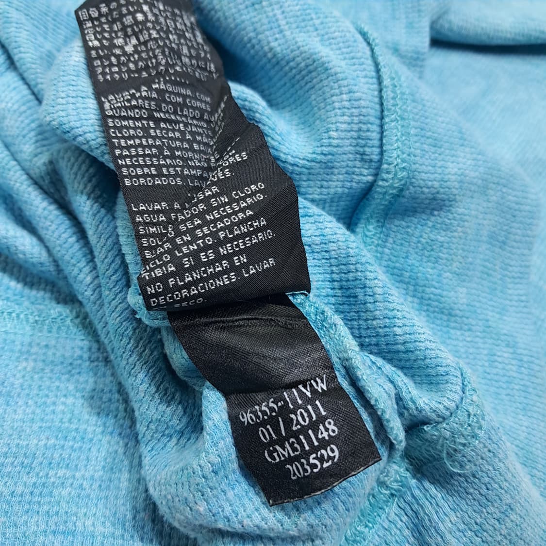 CL562 XL 할리데이비슨 미니 와플 라이트블루 후드 티셔츠 상품이미지5