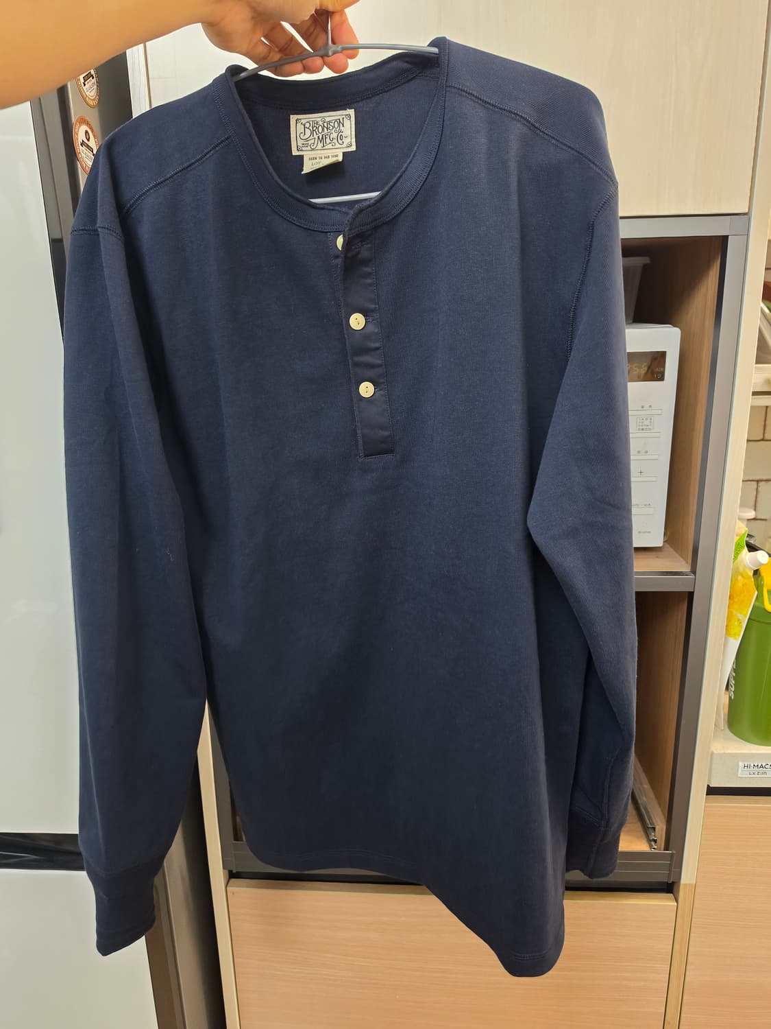 브론슨 헨리넥 네이비 2XL 새제품 상품이미지3