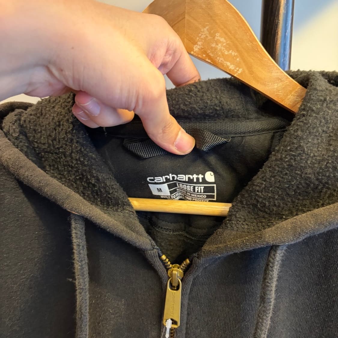 15188 - 칼하트 블랙 후드 집업 상품이미지3