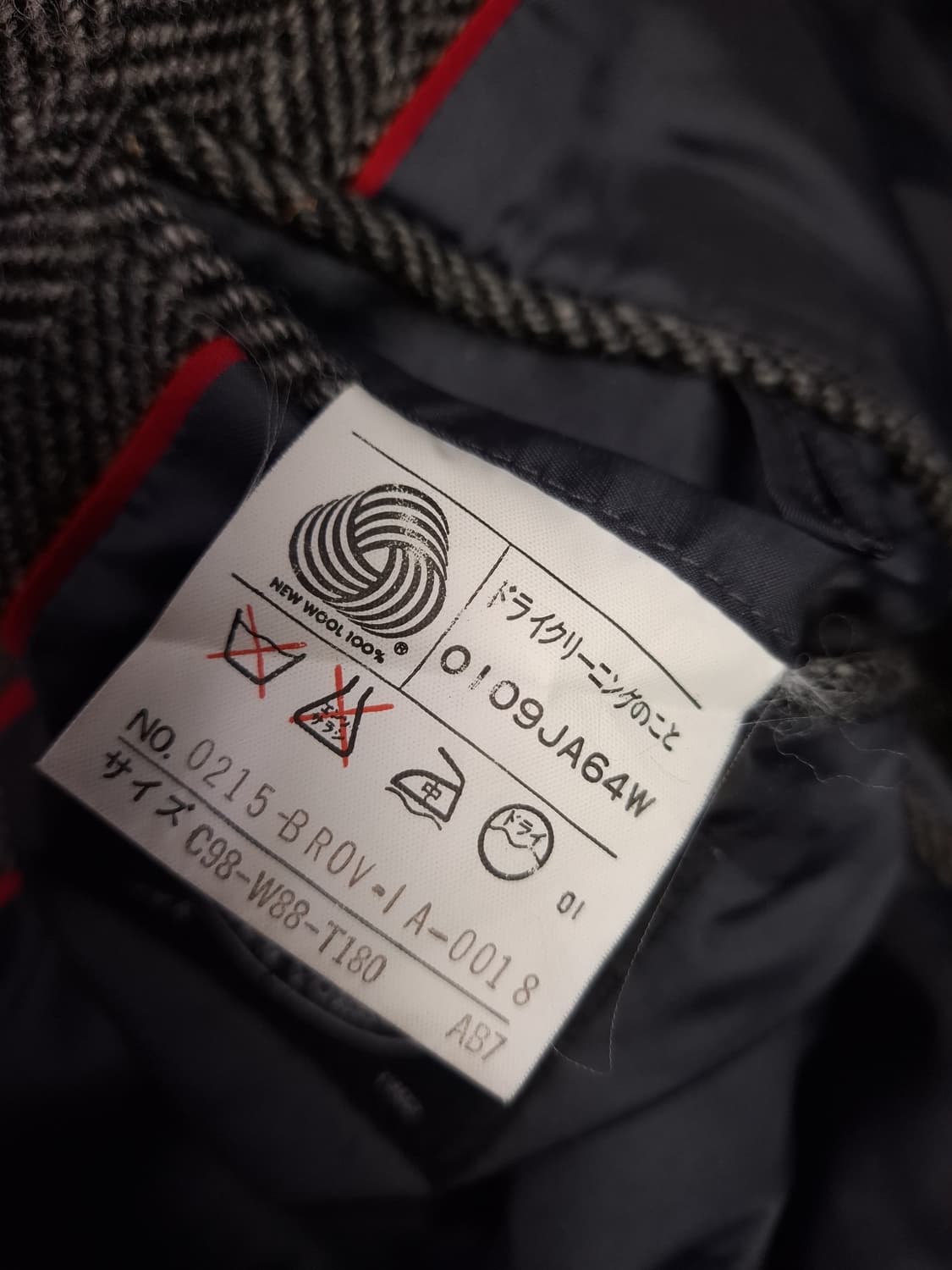 오리지날 일본판 제이프레스 울 헤링본 3버튼 체크 블레이저 상품이미지4