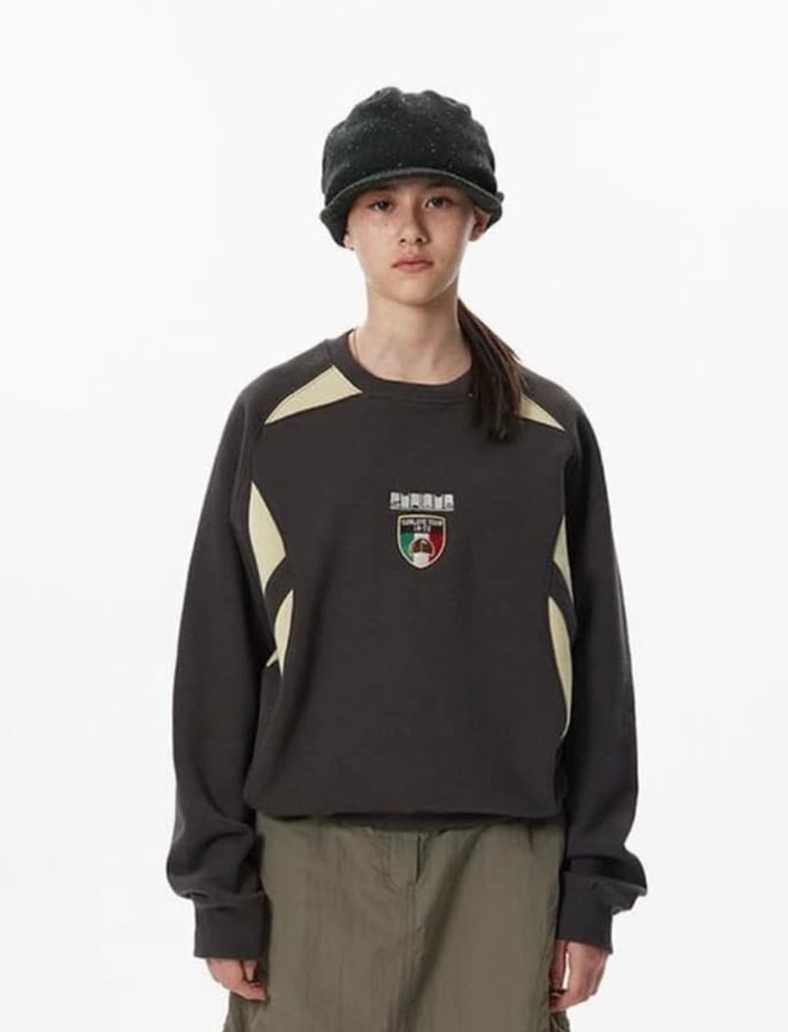 썬러브 비니 Speckle Visor Beanie Charcoal 상품이미지2