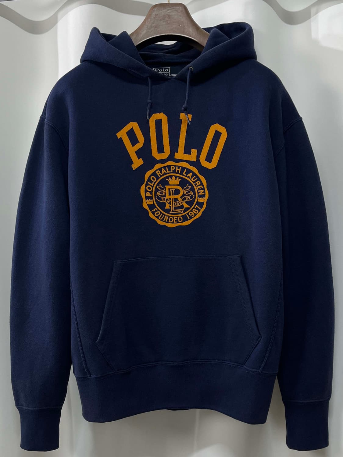 90's 폴로 랄프로렌 애슬레틱 엠블럼 헤리티지 퍼플네이비 스웻 후드티 상품이미지1