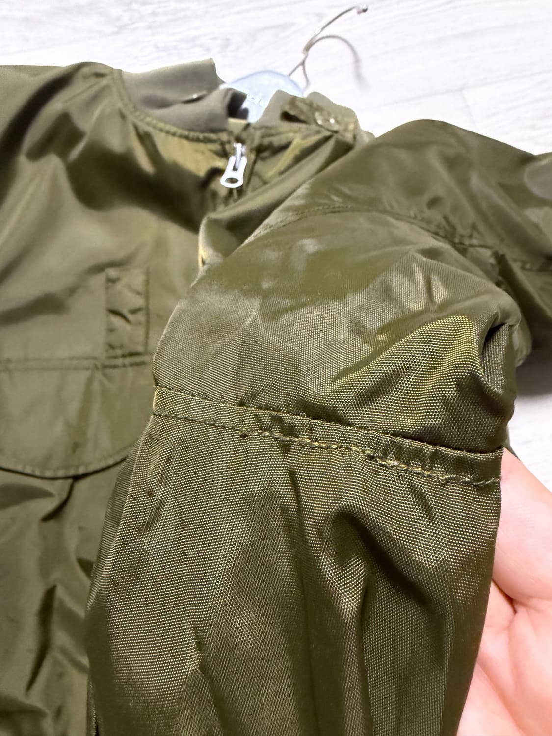 올리브드랩서비스 ODS 크루맨웹 자켓 올리브 M사이즈 판매 상품이미지4