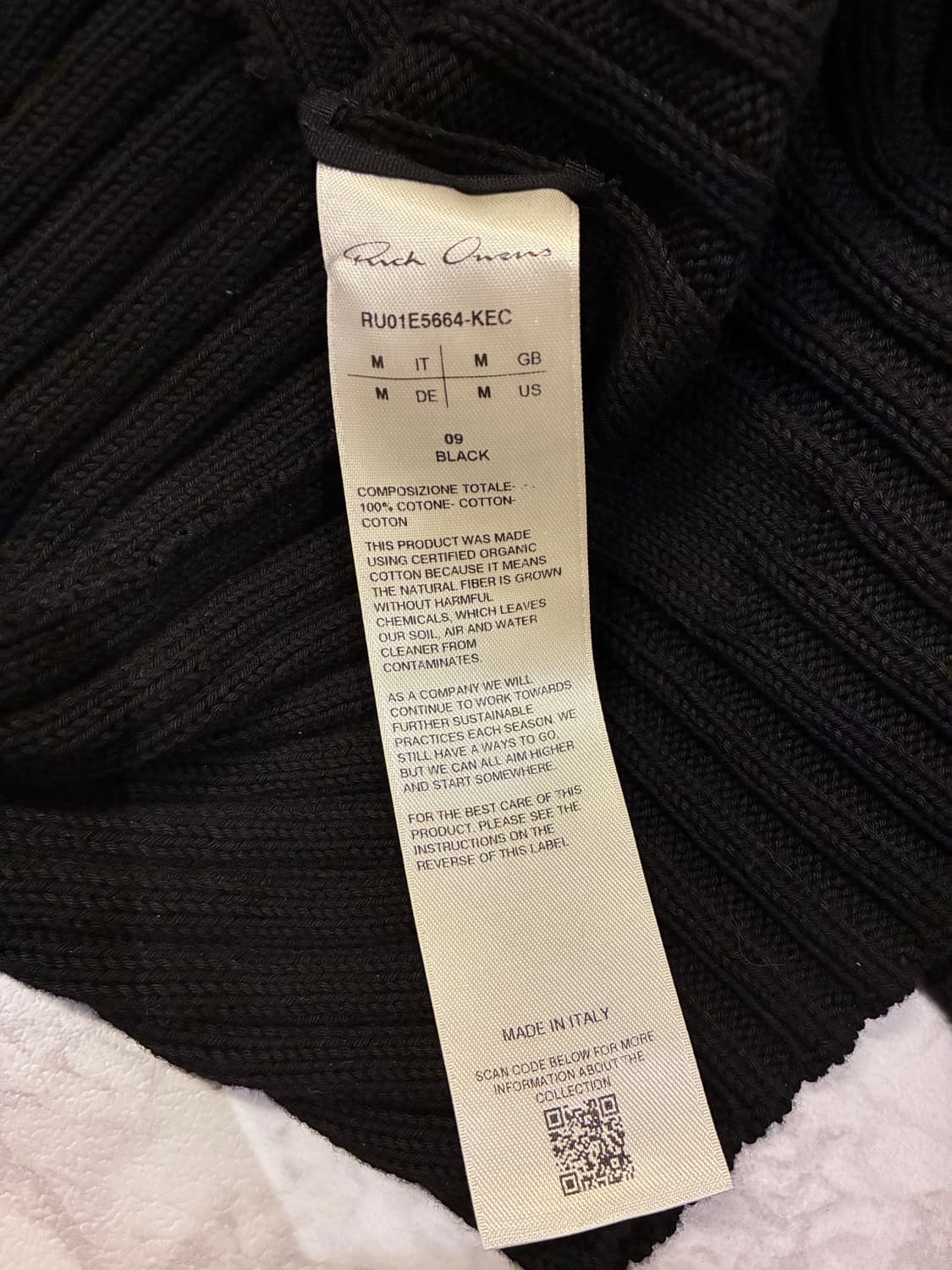 릭오웬스 코튼 립 스웨터 상품이미지3