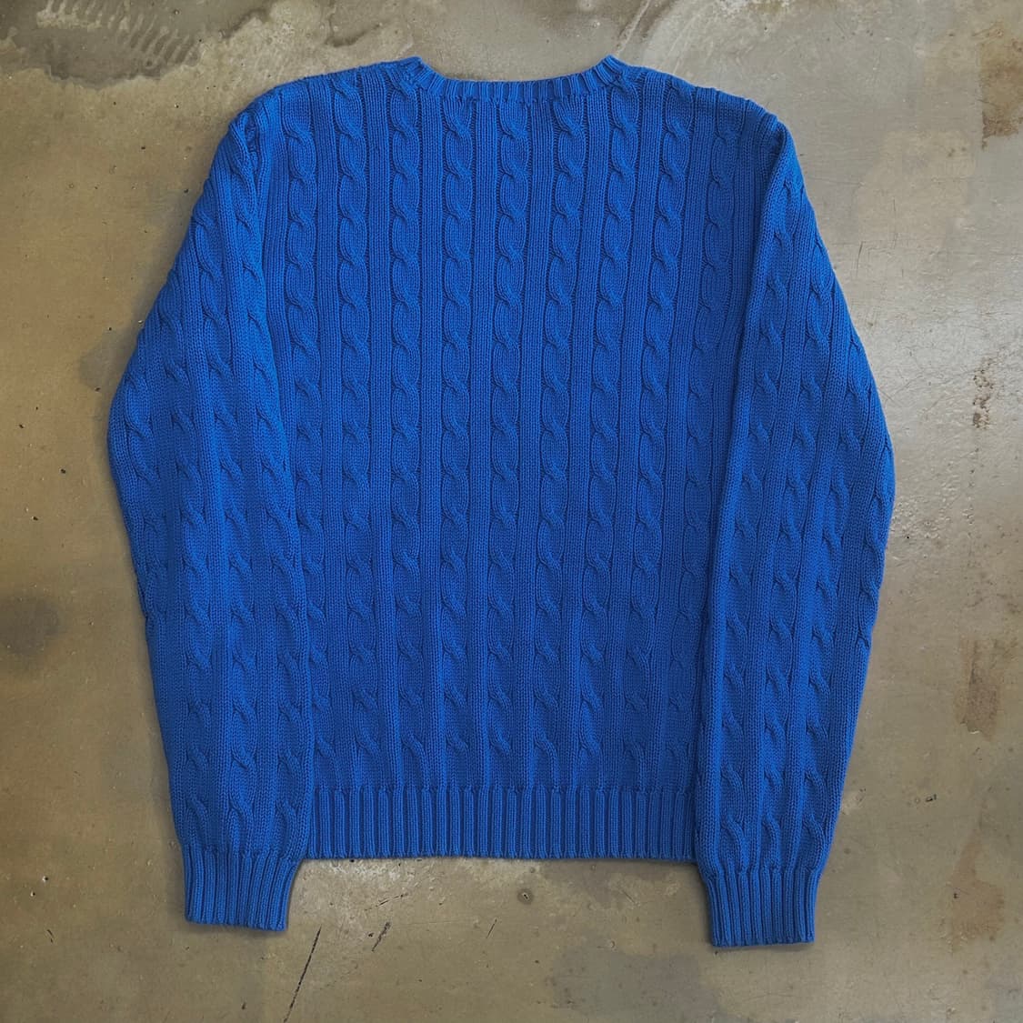 M 폴로랄프로렌 여성용 스포츠 블루 케이블 니트 상품이미지2