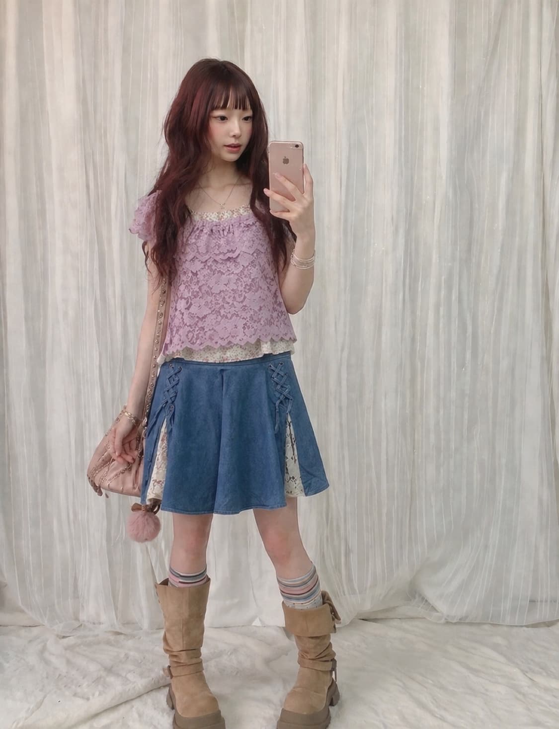 연보라 하늘 코디 set 상품이미지1