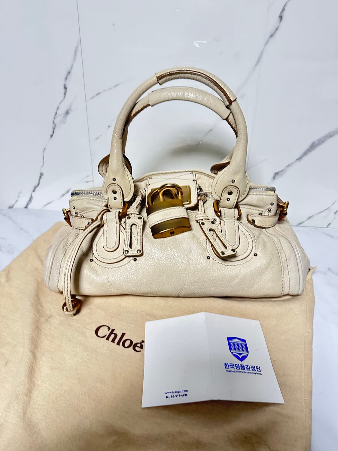 [정품] 끌로에 패딩턴백 아이보리 상품이미지2