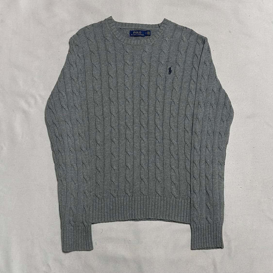 S 폴로랄프로렌 그레이 케이블 니트 상품이미지2