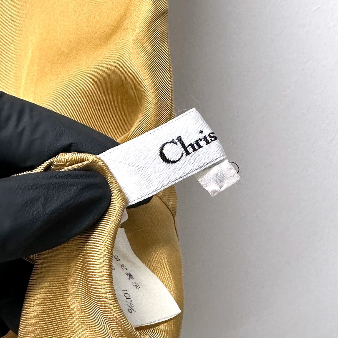 크리스챤 디올 dior 리본 실크 반팔 블라우스 골드 여성 M 상품이미지6