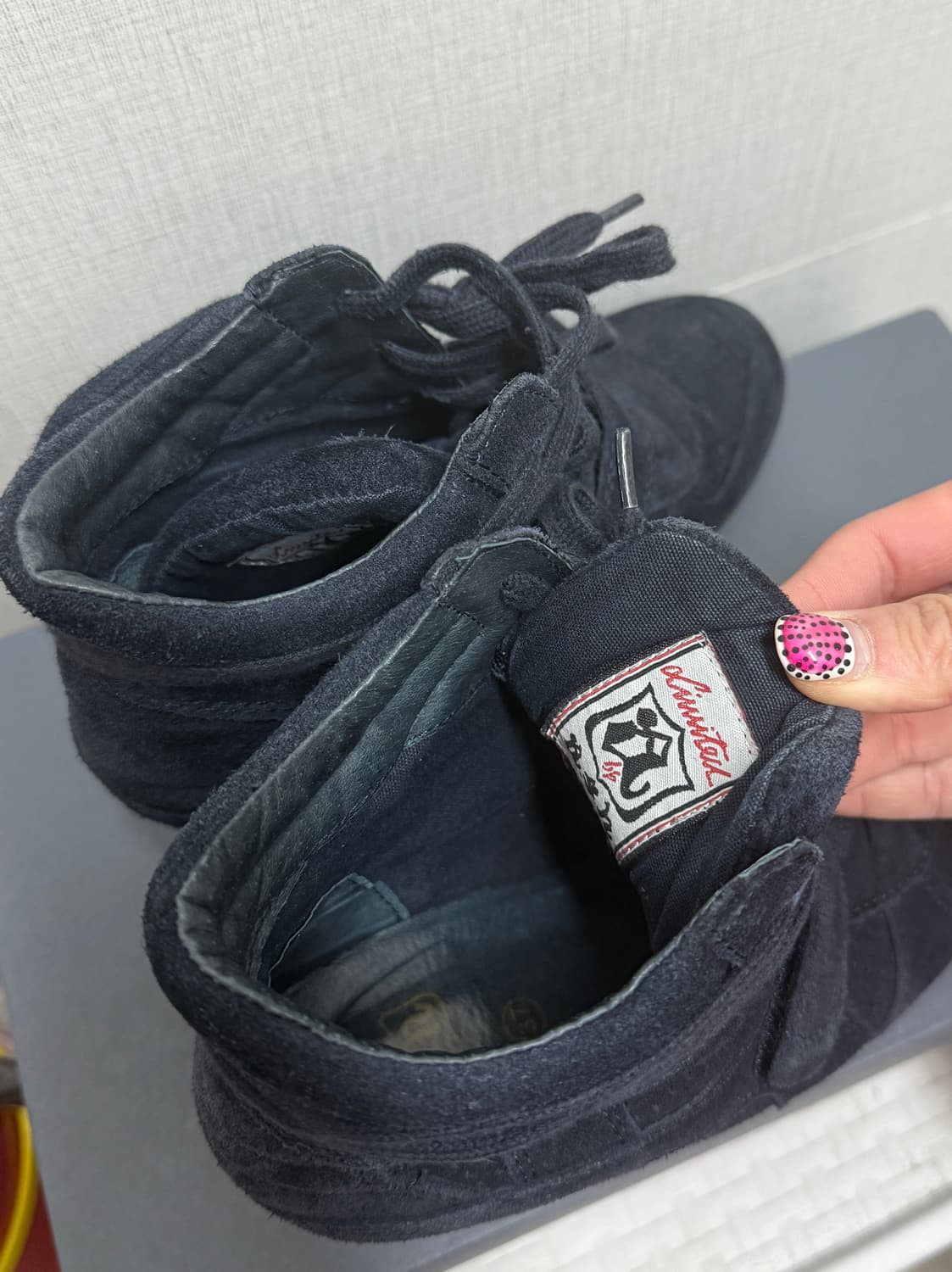 Ash bowie suede navy 웨지힐 상품이미지4