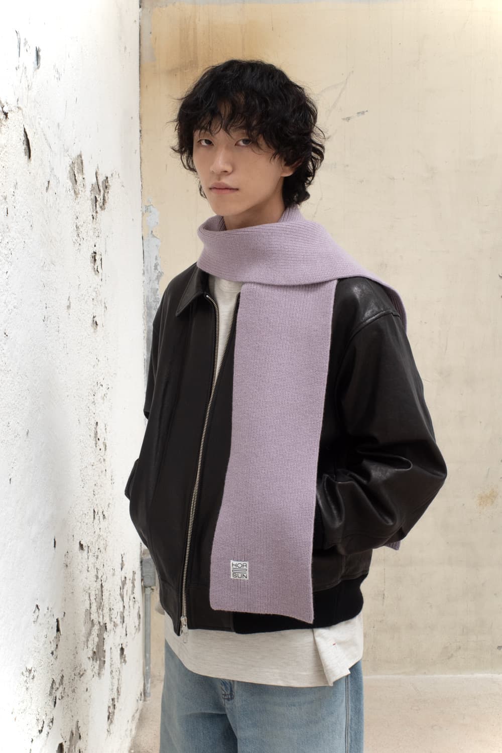 홀리선 울 니트 머플러 라벤더 상품이미지5