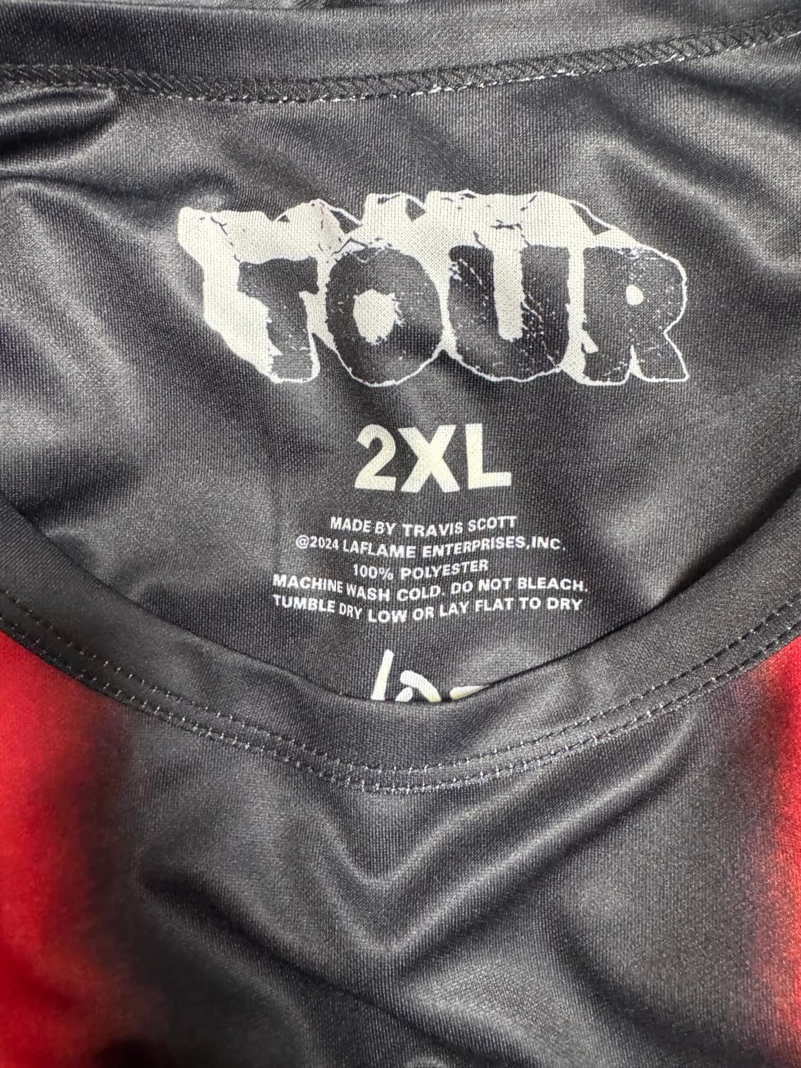 [2XL] 트래비스 스캇 이탈리아 사커 저지 블랙 레드 상품이미지6