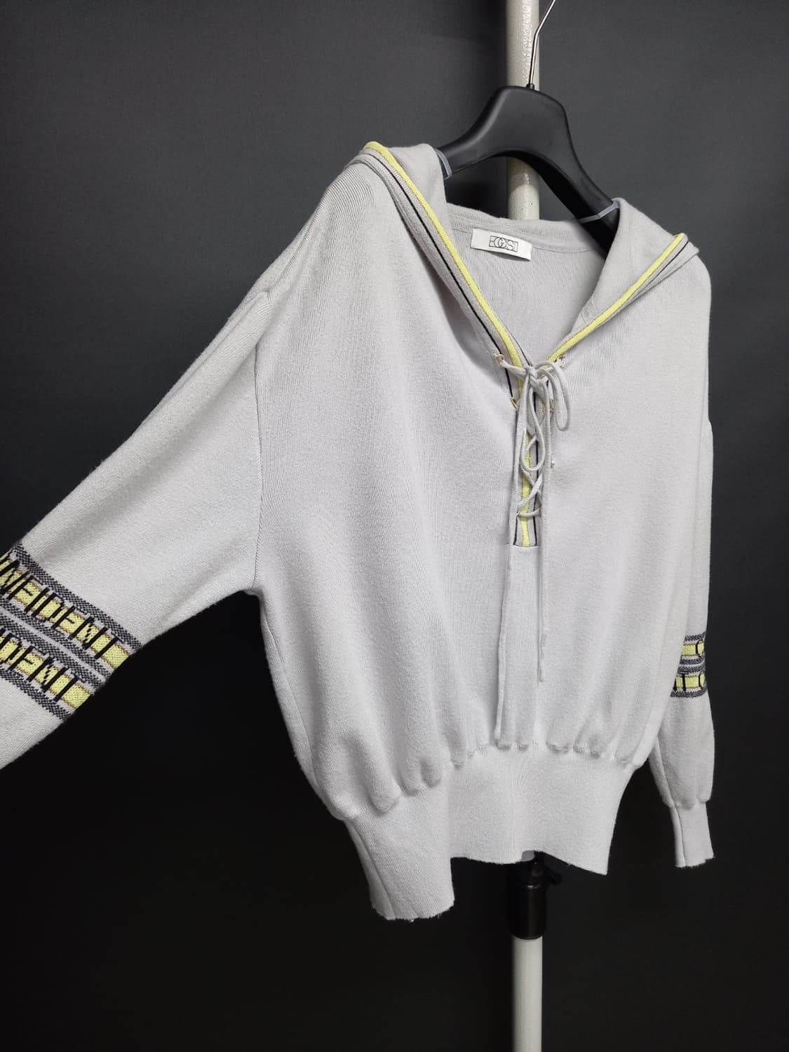 에고이스트 춘추 소매트임 후드 가오리핏 니트 F 44-77 상품이미지4