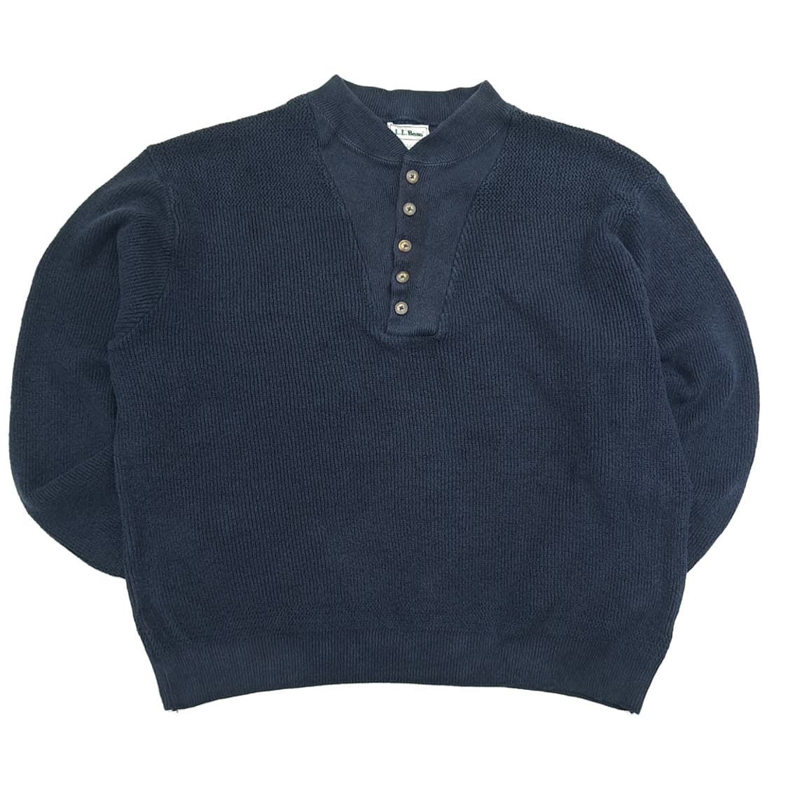 CN942 L 엘엘빈 USA 빈티지블랙 코튼 하이넥 오버핏 니트 스웨터 상품이미지1