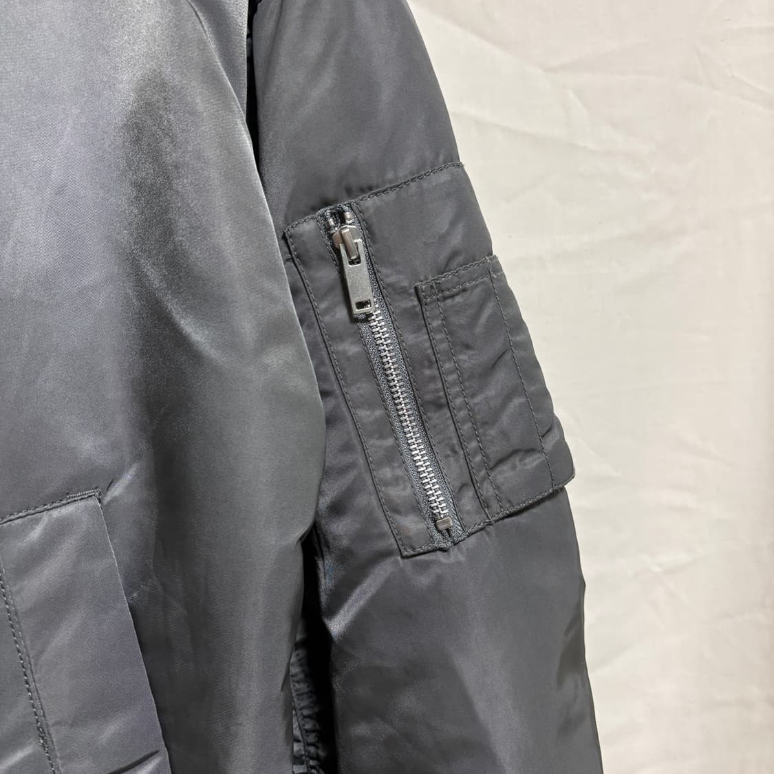무탠다드 오버사이즈 MA1 보머 자켓 / 미디엄그레이, M 상품이미지6