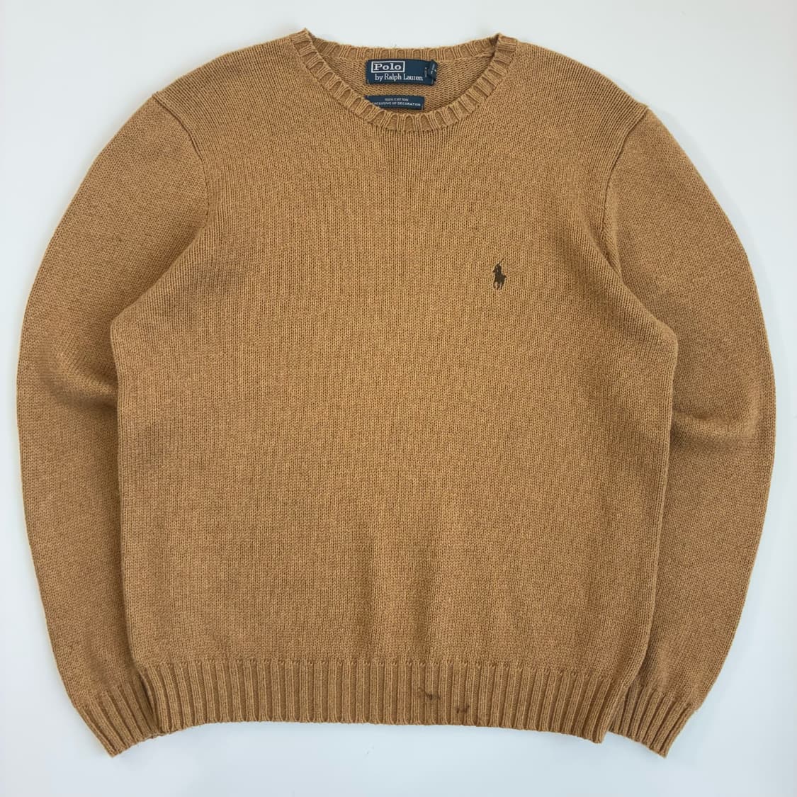 Polo  폴로 랄프로렌 자수 코튼 베이지 라운드 니트  상품이미지1