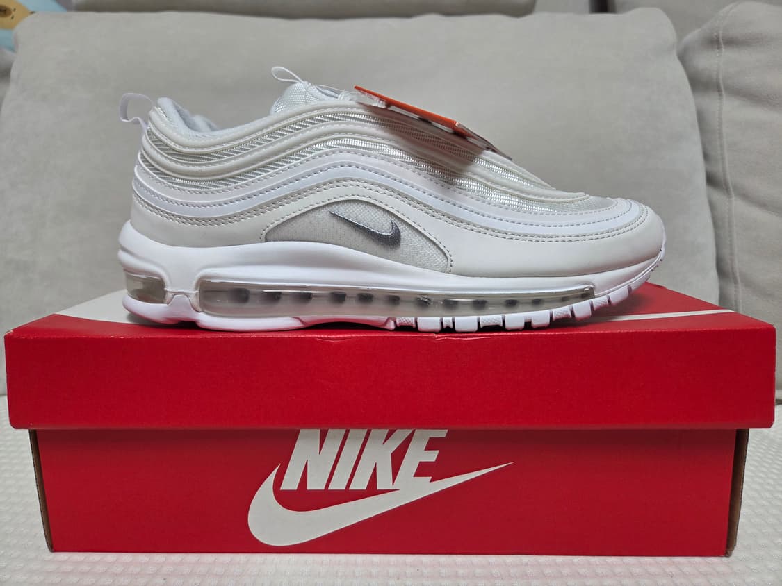 나이키 에어맥스 97 트리플 화이트 울프 그레이 [265,새상품] 상품이미지1
