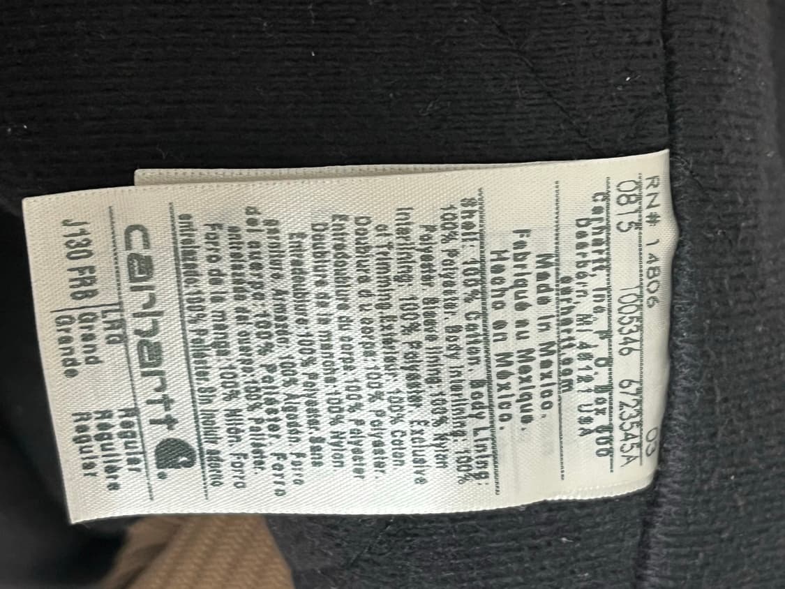 칼하트 J130 샌드스톤 액티브 자켓 L  상품이미지5