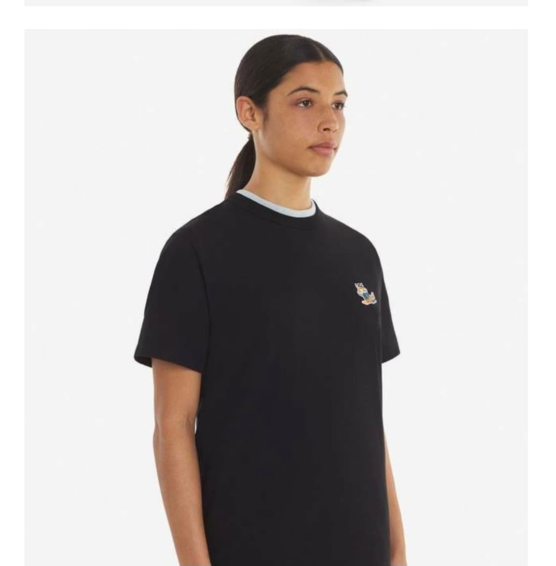 (새상품) 메종키츠네 블랙 반팔 티셔츠 M(95) 상품이미지7