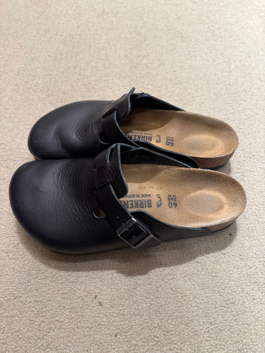 버켄스탁 보스턴 레더 블랙 레귤러 260(40) 상품이미지5