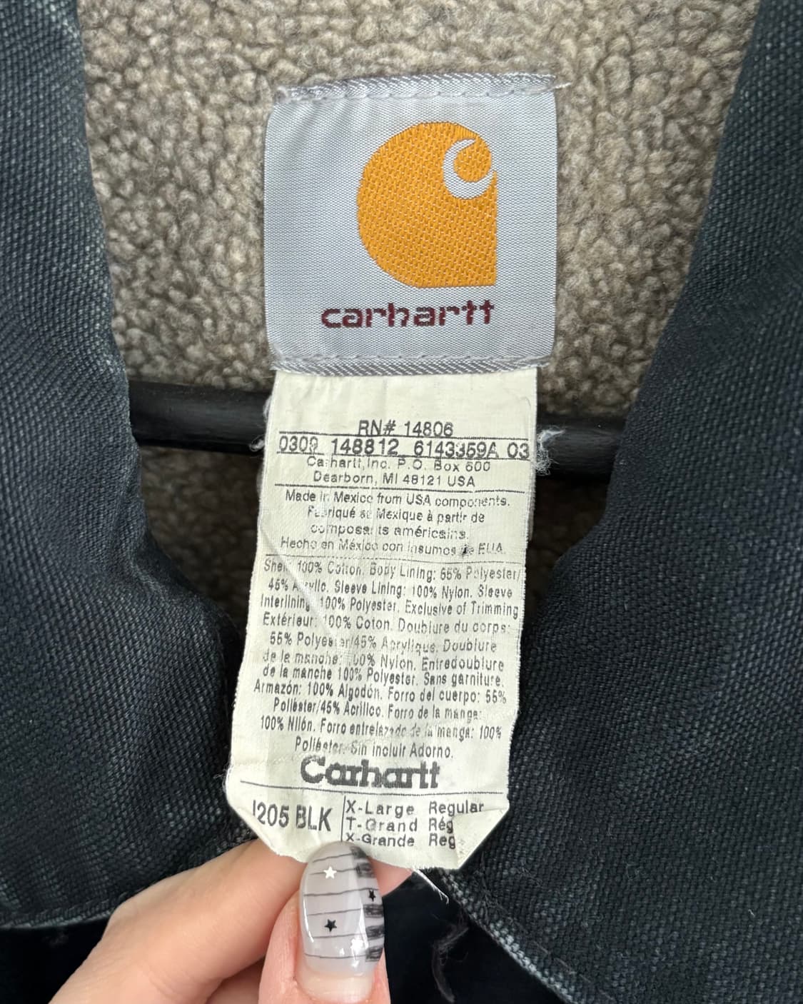 Carhartt 칼하트 J205 블랙 워크 자켓 상품이미지4