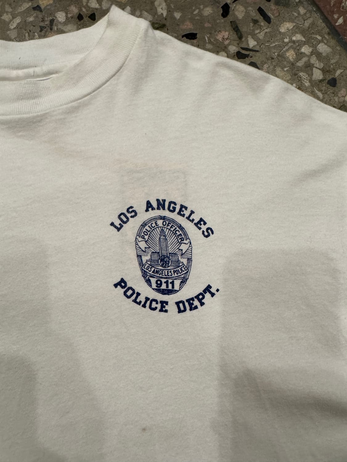90s 헤인즈 LA Police DEPT 티셔츠 (L) 상품이미지4