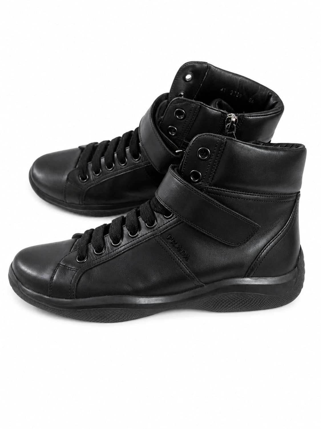 PRADA Leather High top black 상품이미지1