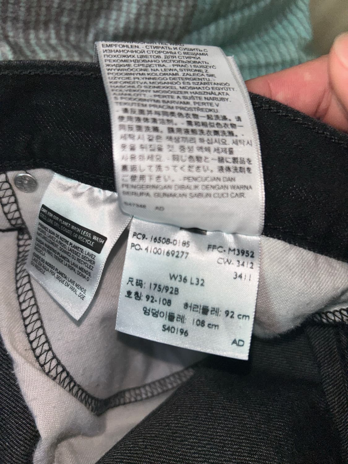 리바이스 흑청 36/32 상품이미지3