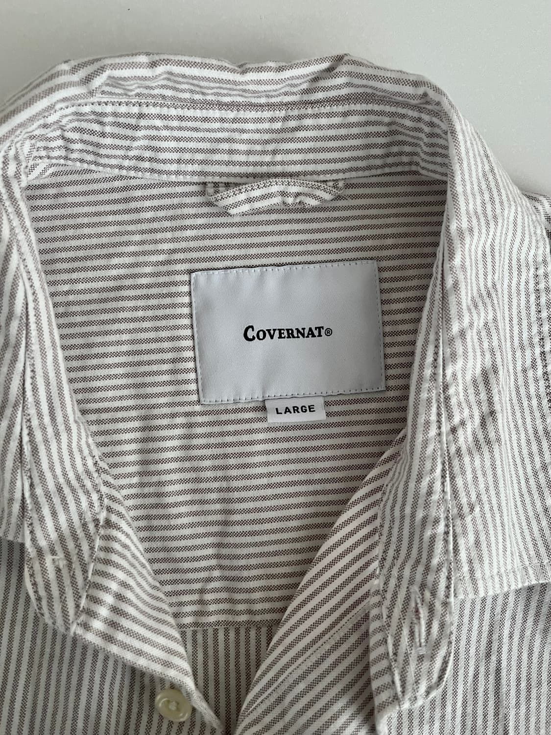 L) 커버낫 스트라이프 셔츠 베이지 상품이미지4