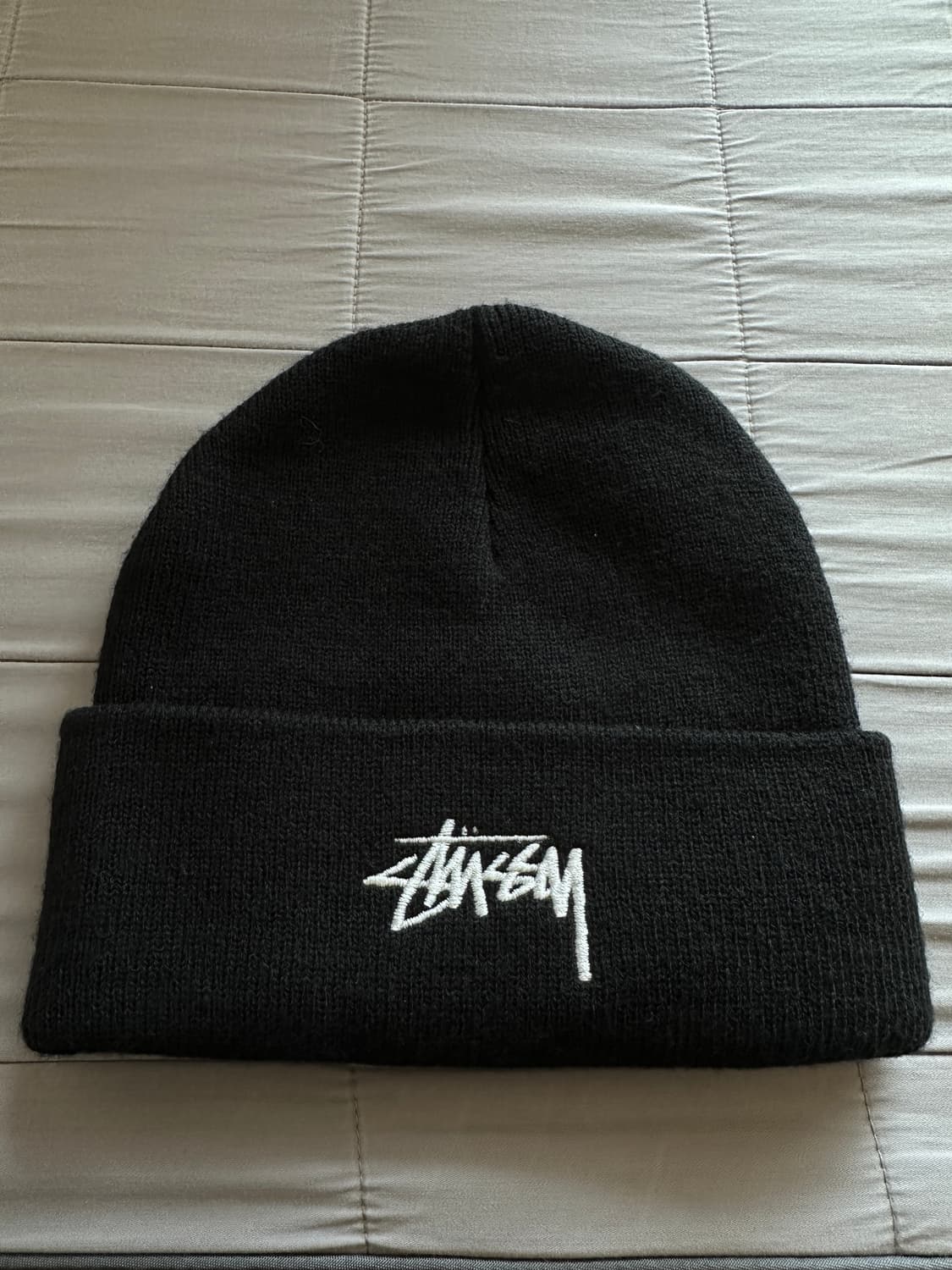 스투시 스탁 커프 비니 블랙 상품이미지1