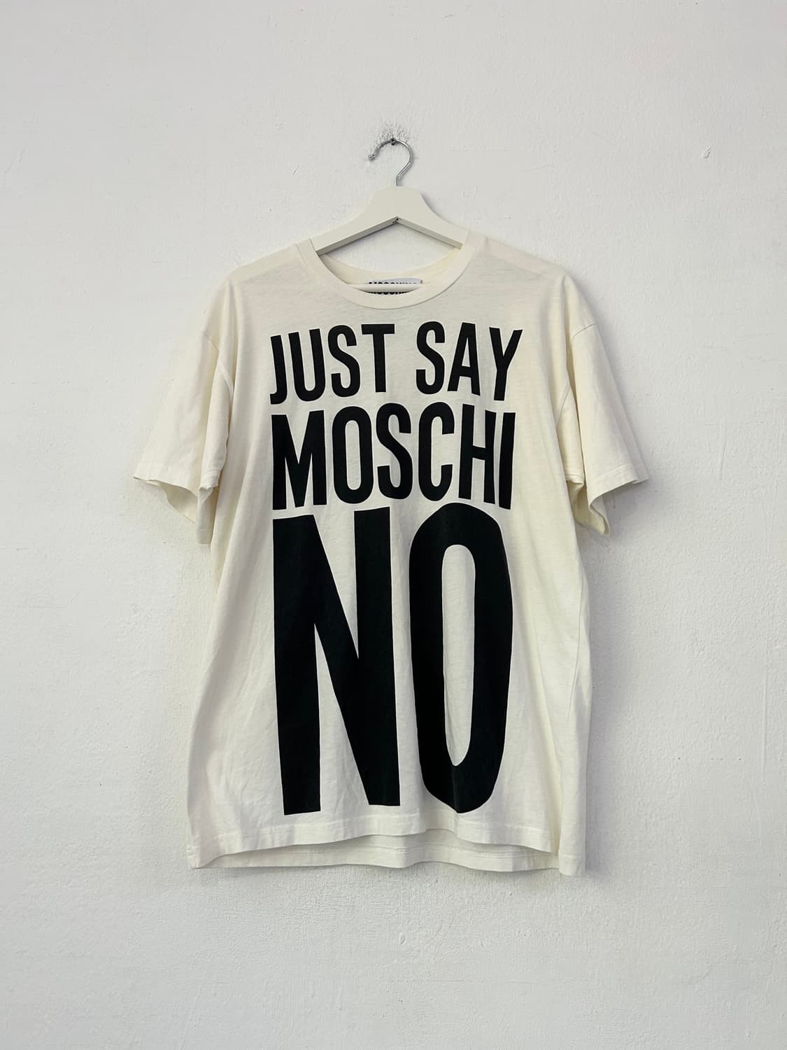 모스키노 JUST SAY 빅로고 오버핏 반팔 상품이미지4